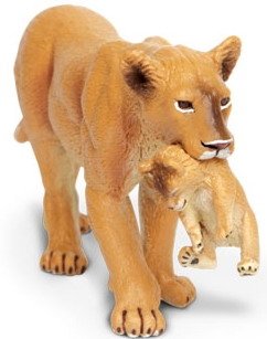 Amazon.co.jp: サファリ レプリカ ライオン(メス) withベビー : おもちゃ